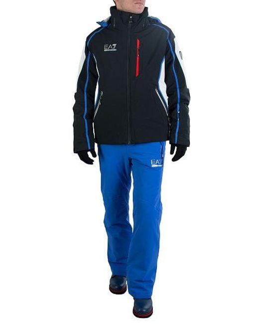 EA7 Blue Zipper Casual Jacket for men