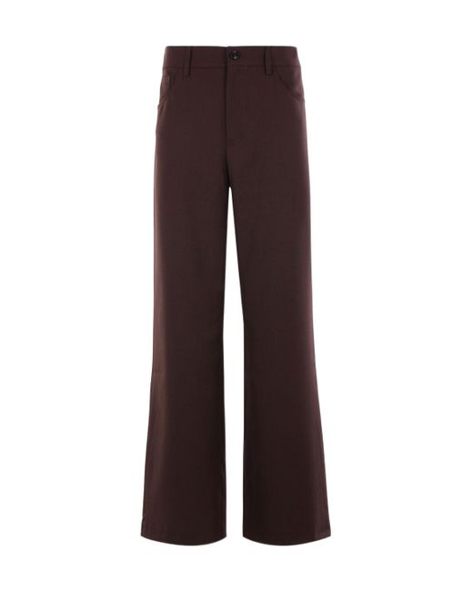 Séfr Brown Wide-Leg Trousers for men