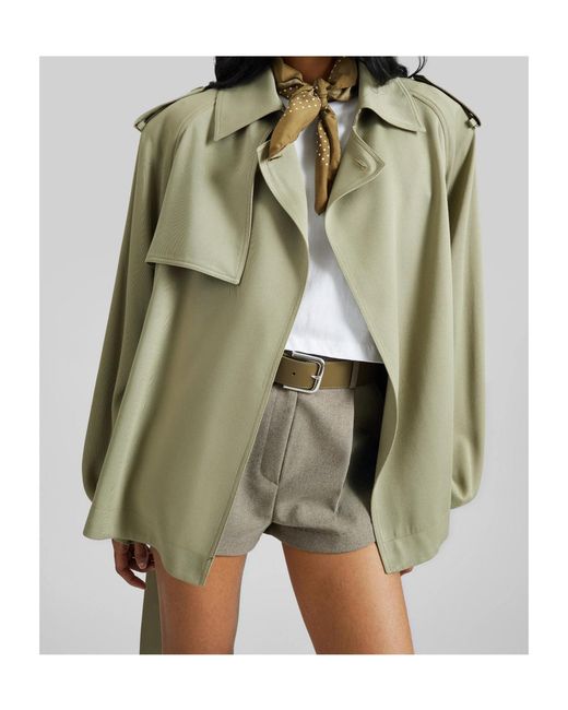 Frankie Shop Green Belted Coat