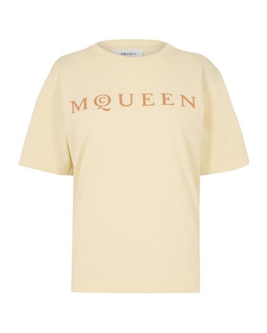 McQueen Natural Alex Logo T-Shirt