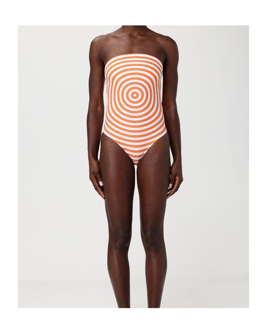 Jean Paul Gaultier Pink Striped Swimsuit