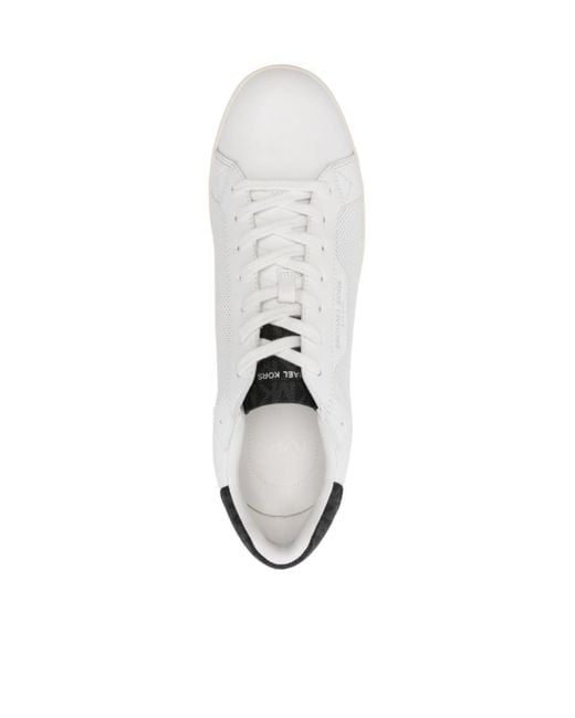 Michael Kors White Lace-Up Sneakers for men