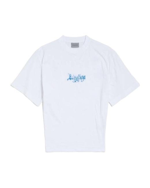 Balenciaga White Sketchy Short Sleeved T-Shirt