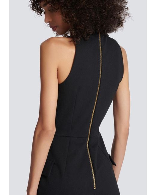 Balmain Black Balmaain Buttoned Jumpsuit