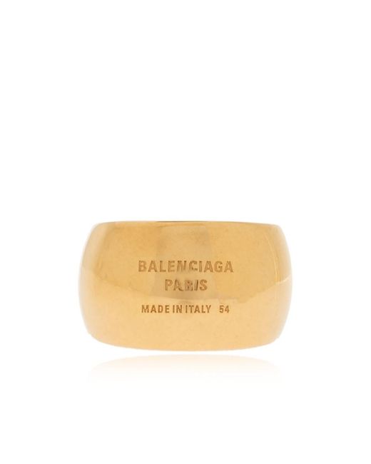 Balenciaga Natural Logo-Engraved Ring