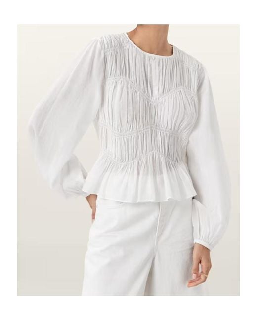 AllSaints White Long-Sleeved Tops