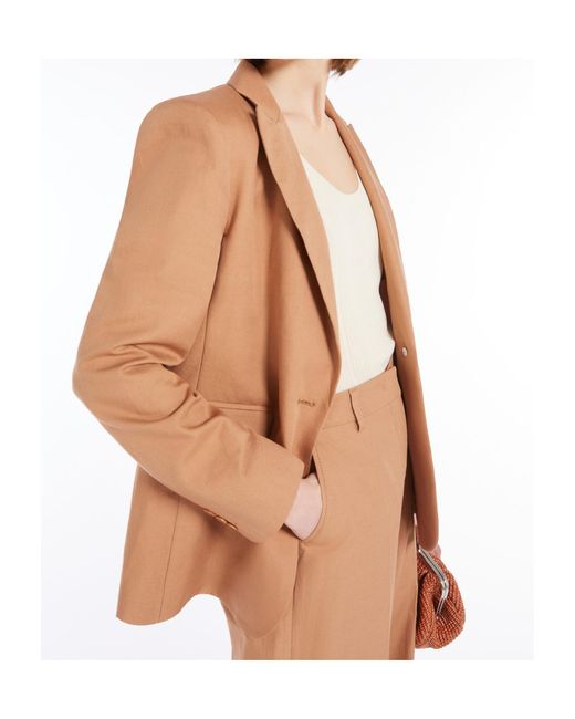 Weekend by Maxmara Natural Cotton And Linen Blazer