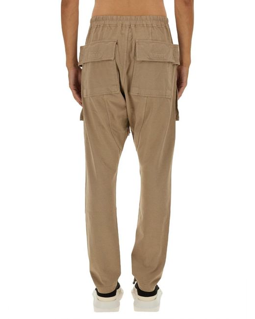 Rick Owens Natural Drawstring Casual Pants for men