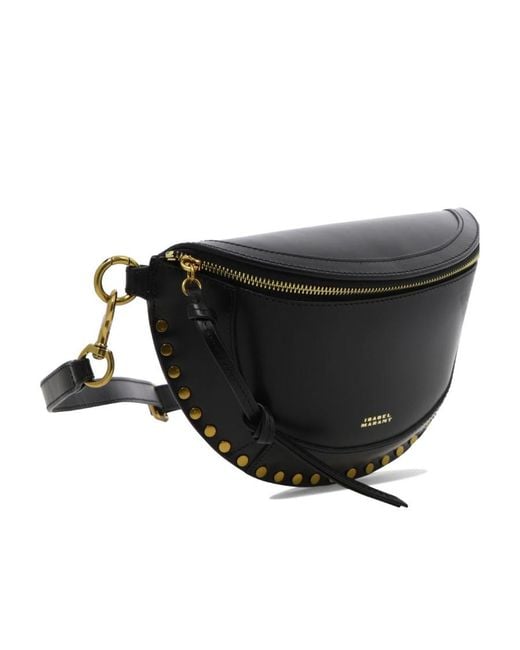Isabel Marant Black Skano Studded Belt Bag