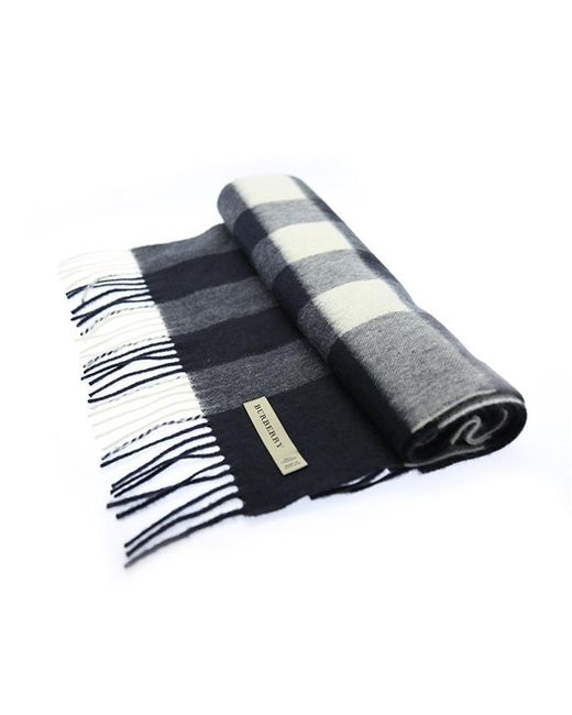 Burberry Blue Checkered Scarf for men