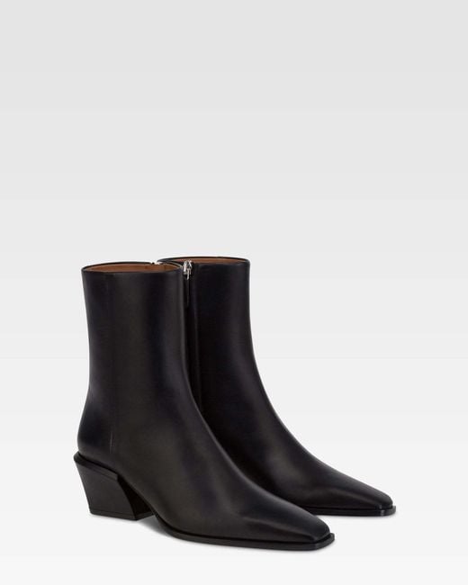Paris Texas Black Bettina Square Toe Ankle Boots