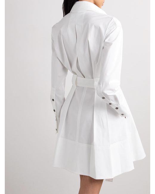 Proenza Schouler White Viola Pleated Dress