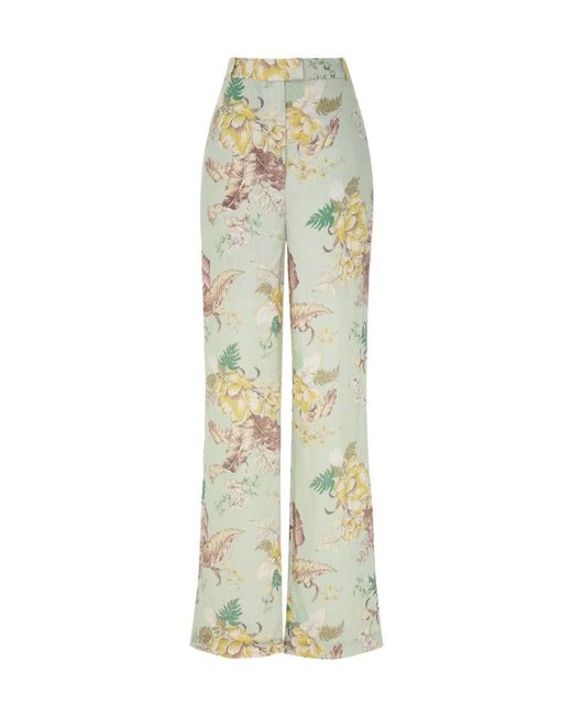 Zimmermann White Flower Straight Pants