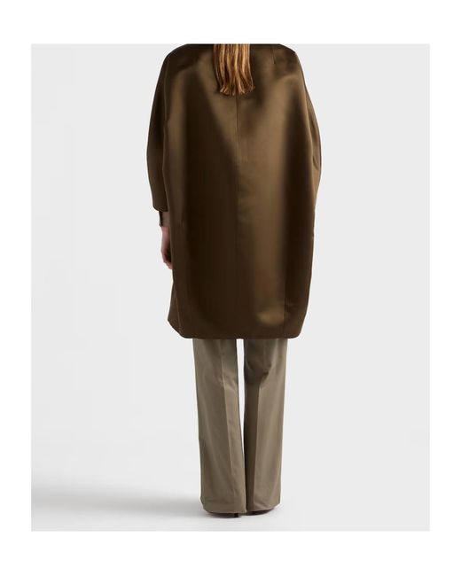 Prada Natural Pleated Straight-Leg Pants