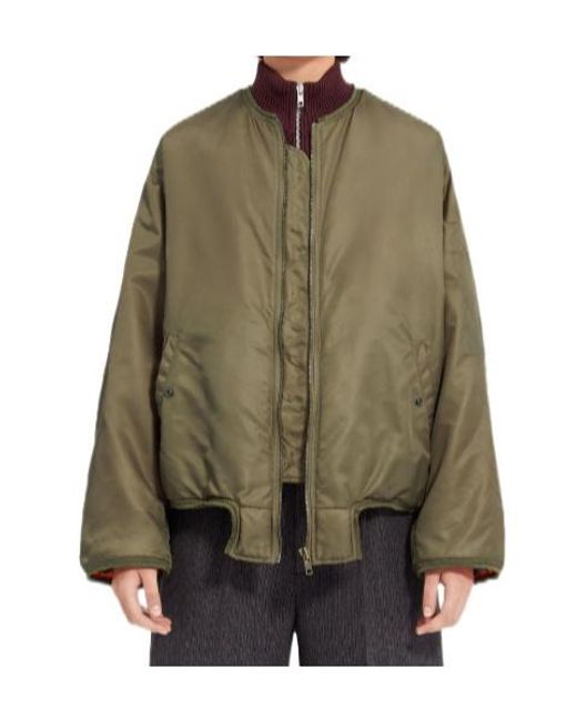 MM6 by Maison Margiela Green Nylon Jacket With Contrast Lining