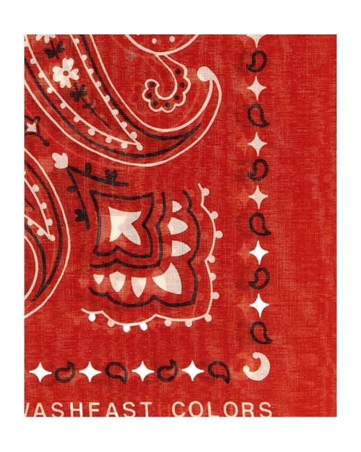 Alanui Red Paisley Bandana Scarf