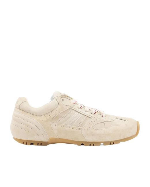 Alohas White Perforated Detailed Lace-Up Sneakers