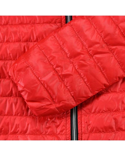 Duvetica Red Quilted Hooded Down Jacket