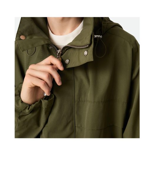 【関税＆送料込み】Bottega Veneta Short Hooded Coat Bottega Veneta Coated Cotton Short Parka Jacket | Saks Fifth