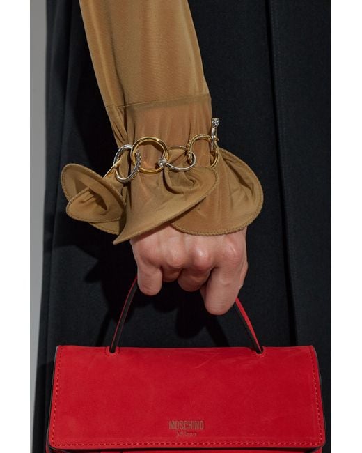 Moschino White Embellished Bracelet