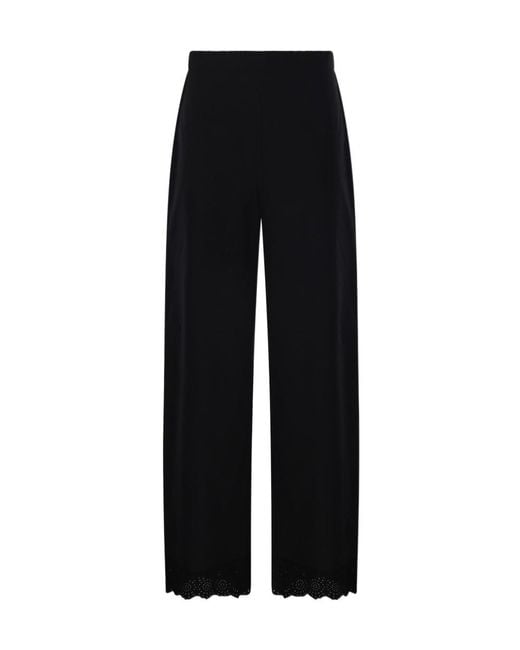By Malene Birger Black Wide-Leg Casual Pants
