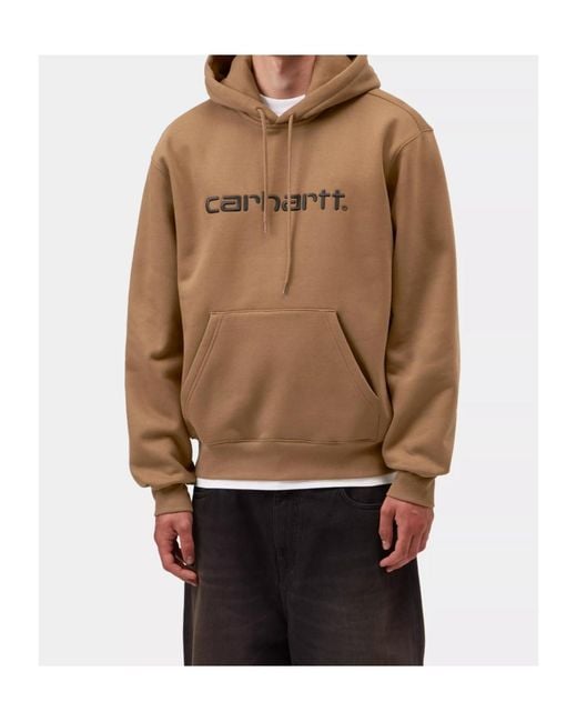 Carhartt Brown Hooded Carhartt Sweatshirt for men