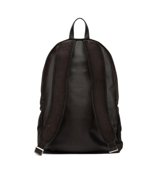 Santoni Black Backpack With Top Handle for men