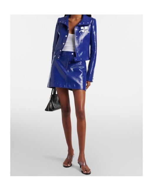 Courreges Blue Logo Miniskirt