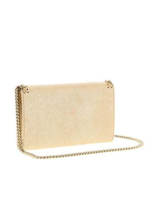 Stella McCartney Natural Falabella Logo Charm Crossbody Bag