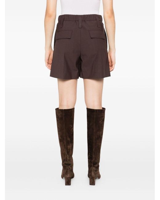 Brunello Cucinelli Black Pleated Tailored Shorts