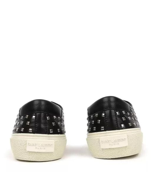 Saint Laurent Black Strap-Up Casual Sneakers