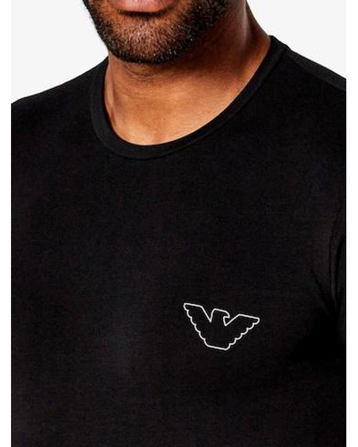Emporio Armani Black Short Sleeve T-Shirt for men