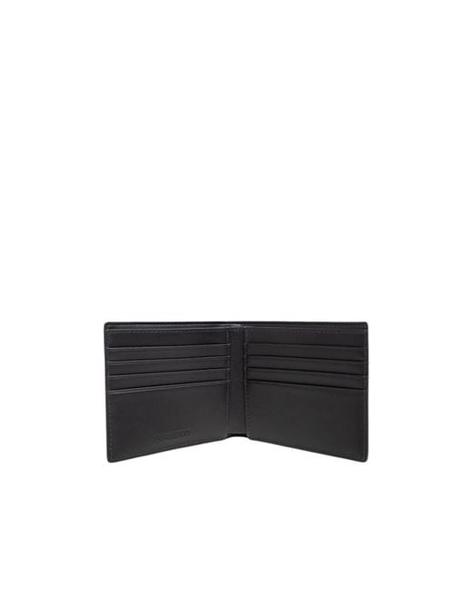 Burberry Gray Check Pattern Bi-Fold Wallet for men