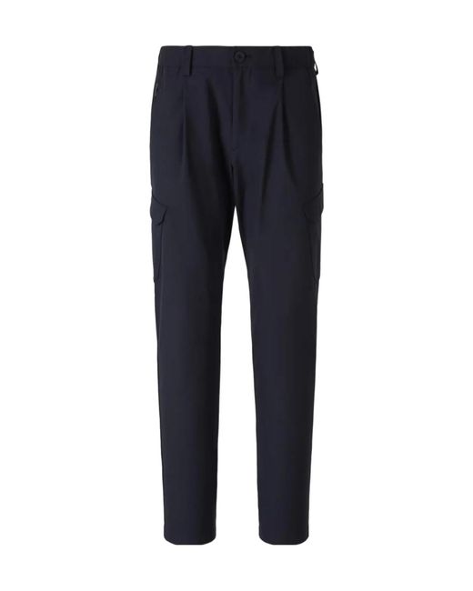 Herno Blue Straight-Leg Trousers for men