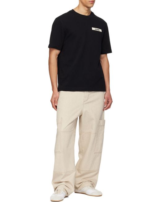 Jacquemus Black The Gros Grain Crewneck T-Shirt for men