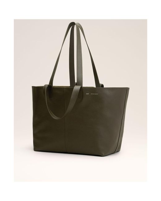 AMI Brown Ami Midi Tote Bag