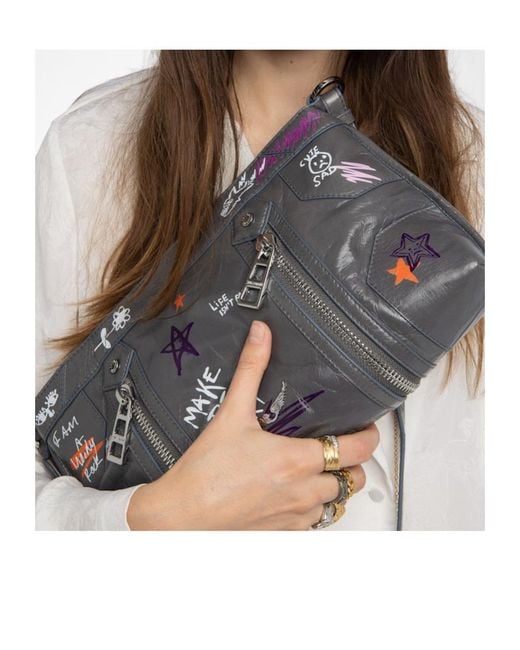 Zadig & Voltaire Black X Humberto Cruz Sunny Mood Zipped Crossbody Bag