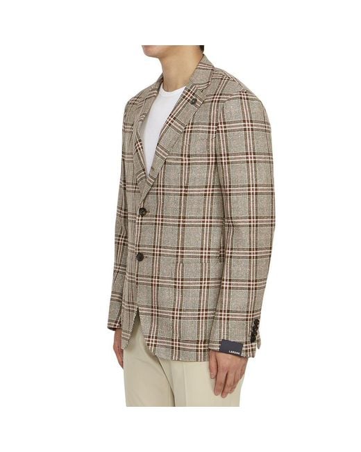 Lardini Natural Long Sleeved Suit Jacket for men