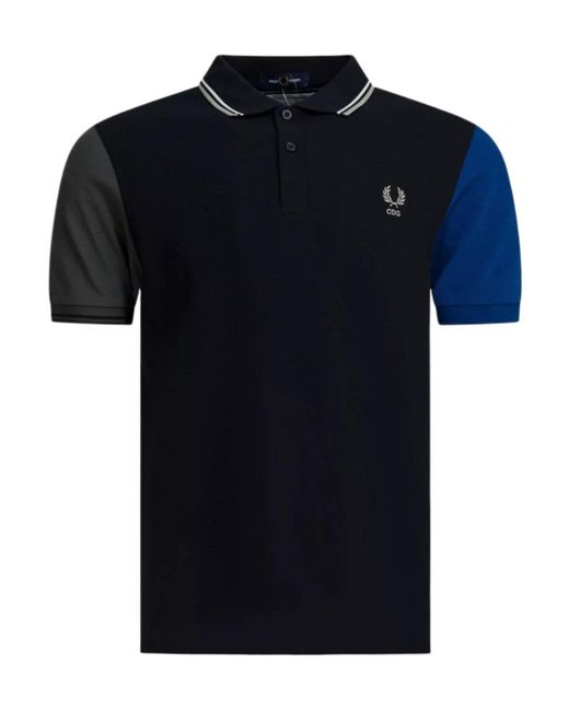 Comme des Garçons Blue Contrasting-Color Short-Sleeved Polo Shirt for men