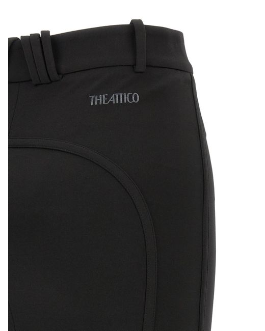 The Attico Black The Metal-Plate Mini Skirt