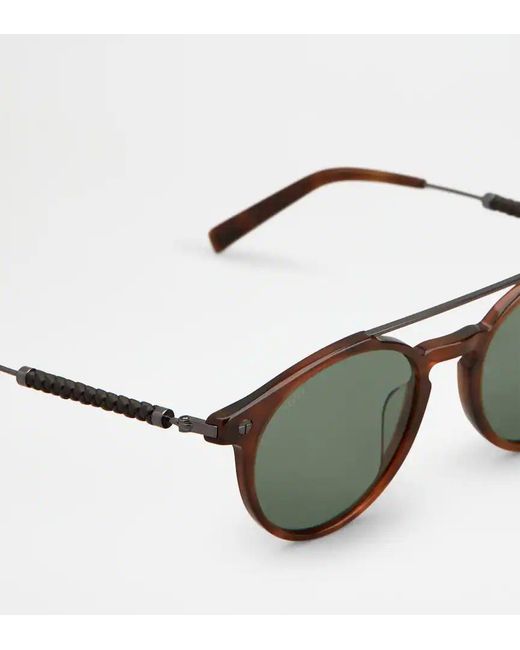 Tod's Green Full-Rim Sunglasses for men