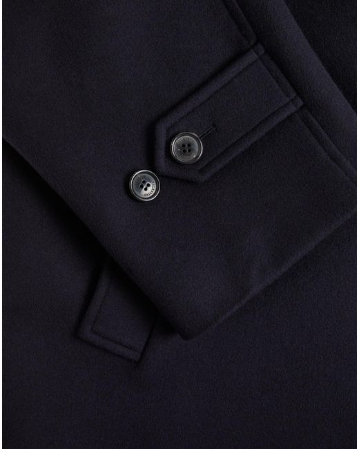 Valentino Blue Single-Breasted Straight Hem Coat for men