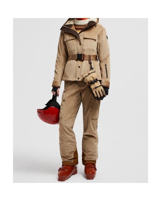 Moncler Natural Hague Technical Corduroy Down Jacket