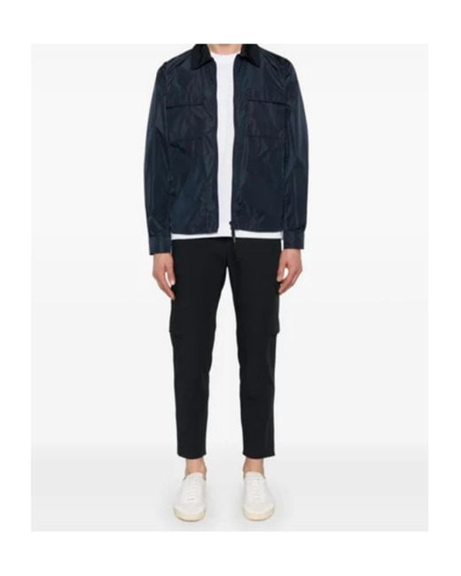 Aspesi Blue Zip-Up Lightweight Jacket for men