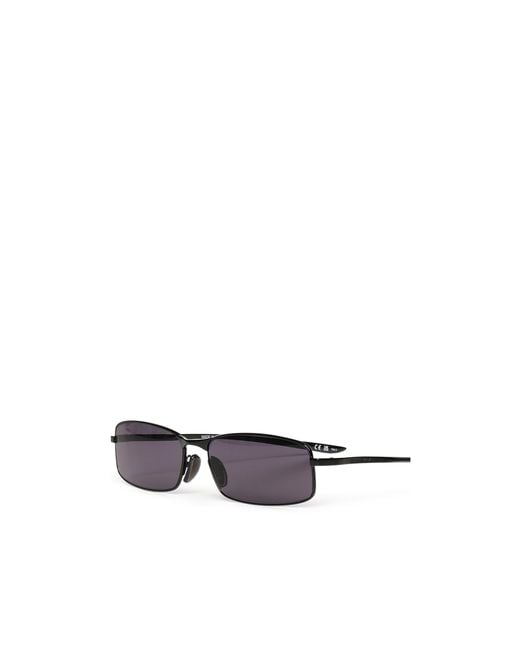 Balenciaga White Rectangular Rimless Sunglasses