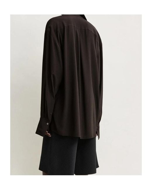 Totême  Black Silk Crepe Shirt