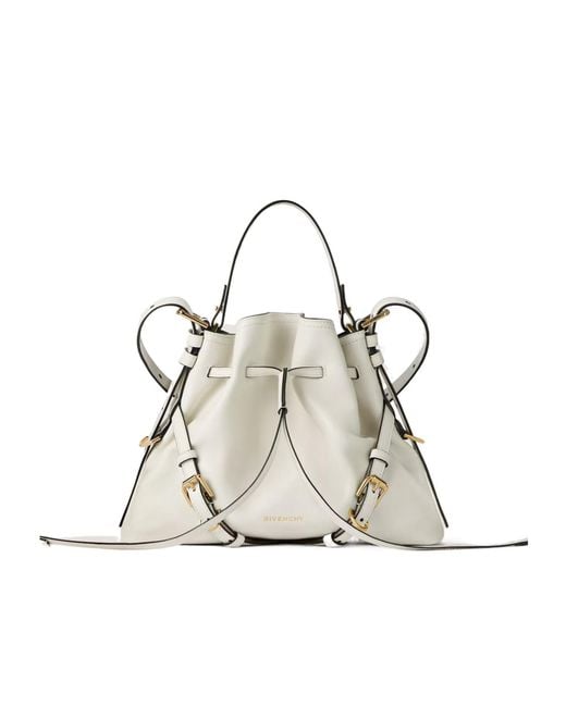 Givenchy White Small Voyou Bucket Bag