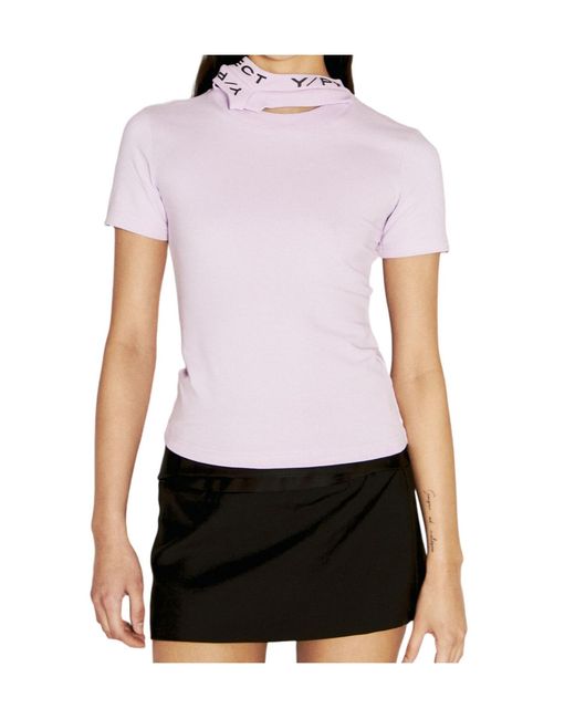 Y. Project White Three-Neck Logo T-Shirt