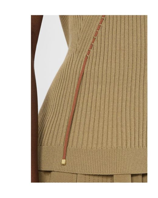 Max Mara Green Cotton And Viscose Yarn Gilet