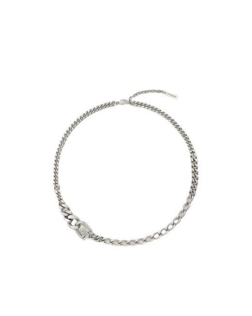 Givenchy Metallic Logo Plaque Chained Necklace for men